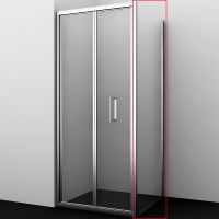 Душевая стенка WasserKRAFT Weser 100 78F10-RP100 профиль Хром стекло прозрачное — фото 1, Боковые стенки