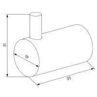 Крючок Iddis Petite PET2G02i41 Золото матовое — фото 3, Крючки для полотенец
