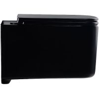 Унитаз Vincea Ultra Rimless VT1-32MB подвесной Черный матовый с сиденьем Микролифт — фото 3, Подвесные унитазы