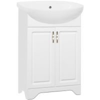 Тумба под раковину Style Line Олеандр 2 Люкс 55 ЛС-00000046 Белая — фото 1, Тумбы под раковину