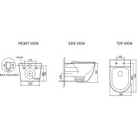 Унитаз SantiLine SL-5025 подвесной Белый с сиденьем Микролифт — фото 6, Подвесные унитазы