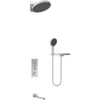 Душевая система Vincea Inspire VSFW-433TI3RCH с термостатом Хром — фото 1, Встраиваемые душевые комплекты