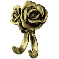 Двойной крючок Art&Max Rose AM-B-0912-B Бронза — фото 1, Крючки для полотенец