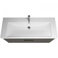 Тумба с раковиной Burgbad Eqio 123 SEZA123F2010C0001*1 подвесная Серый глянец — фото 2, Мебель для ванной