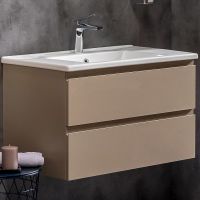 Тумба под раковину Boheme Armadi Art Capolda 85 849-085-LA подвесная Latte — фото 1, Мебель для ванной