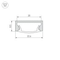 Профиль алюминиевый Arlight 014852 накладной для контурной подсветки Серебристый — фото 3, Профили для светодиодных лент