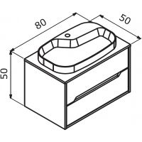 Товар: Тумба под раковину Orka Galia 80 3004160 подвесная Lidya - фото 8 Тумба под раковину Orka Galia 80 3004160 подвесная Lidya — фото 8, Мебель для ванной