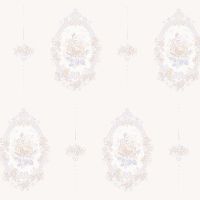 Обои Milassa Joli Joli1 001/1 Флизелин (1*10,05) Белый/Бежевый, Медальоны/Цветы — фото 1, Обои для стен