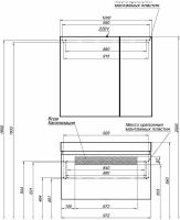 Зеркальный шкаф Aquanet Йорк 100 202090 Белый — фото 8, Зеркальные шкафы в ванную