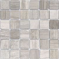 Мозаика Caramelle mosaic Pietrine 7 мм Travertino Silver MAT 30,5x30,5 см — фото 1, Мозаика