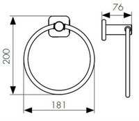 Кольцо для полотенец Kaiser KH-4701 Бронза — фото 2, Полотенцедержатели