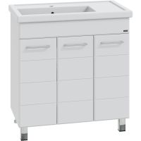 Тумба под раковину СанТа Омега 80 П 207051 Белая — фото 1, Тумбы под раковину