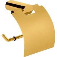 Держатель туалетной бумаги Remer Lounge LN60DO с крышкой Золото — фото 1, Держатели туалетной бумаги