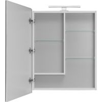 Зеркальный шкаф Aquaton Лондри 60 1A278502LH010 Белый глянцевый — фото 4, Мебель для ванной