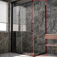 Душевая стенка Veconi Premium Trento SP-40B 100 SP40-B-100-01-C4 профиль Черный матовый стекло прозрачное — фото 1, Боковые стенки