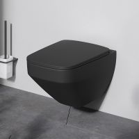 Унитаз AM.PM Inspire V2.0 C50A1700MBSC подвесной Черный матовый с сиденьем микролифт — фото 6, Подвесные унитазы