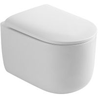 Унитаз Boheme Flow 969-SET-W подвесной Белый глянцевый с сиденьем Микролифт — фото 1, Унитазы