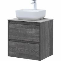 Тумба под раковину Aquanet Nova Lite 60 287889 подвесная Дуб серый — фото 11, Мебель для ванной