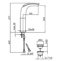 Смеситель для раковины Webert Aria Хром арт-AI832201015 — фото 4, Смесители для раковины
