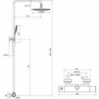 Душевая система Ravak 10° Free TD F 091.00/150 X070141 с термостатом Хром — фото 6, Душевое оборудование. Душевая программа