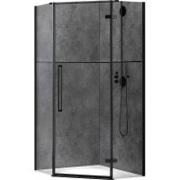 Душевой уголок Abber 90х90 AG05090B фурнитура Черная стекло прозрачное — фото 1, Душевые уголки трапеция