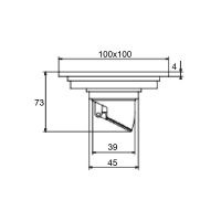 Душевой трап Orange 100x100 TR01-005cr с решеткой Хром глянцевый — фото 3, Трапы для душа