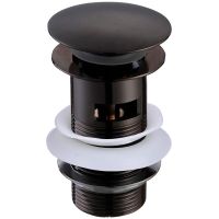 Донный клапан Aquatek AQ6001MB click-clack Черный матовый — фото 1, Донные клапаны