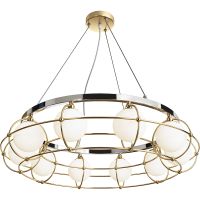 Подвесной светильник Maytoni Modern Carcass MOD312PL-10GCH Белый Золото Хром — фото 1, Подвесные светильники