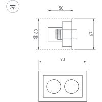 Встраиваемый светильник Arlight Orient 031928 Черный Белый — фото 6, Точечные светильники