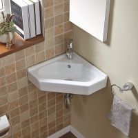 Раковина WeltWasser Aisbach 7012 GL-WT 55 10000008681 угловая Белая глянецевая — фото 2, Мини-раковины