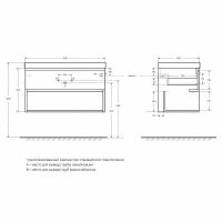 Тумба под раковину BelBagno Kraft 90 KRAFT-900-1C-SO-BO подвесная Bianco Opaco — фото 16, Тумбы под раковину