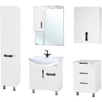 Шкаф пенал Bellezza Лагуна 35 L 4622107002013 Белый — фото 4, Пеналы для ванной комнаты