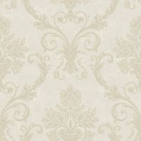 Обои Bernardo Bartalucci Carnazza Винил на флизелине (1,06*10) Бежевый, Дамаск арт-5055-1 — фото 1, Обои для стен