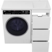 Тумба под раковину Brevita Grafit 100 GRA-01040-023Я Белая матовая — фото 9, Мебель для ванной