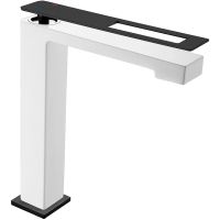 Смеситель для раковины Boheme Q 142-WB Белый Черный — фото 2, Смесители