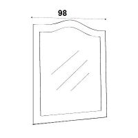 Зеркало Cezares Rubino 98 RUBINO.SP.BLO Bianco laccato opaco — фото 3, Мебель для ванной