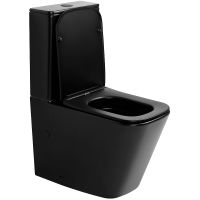 Унитаз компакт Abber Rechteck AC1210TMB Черный матовый с бачком и сиденьем Микролифт — фото 4, Напольные унитазы