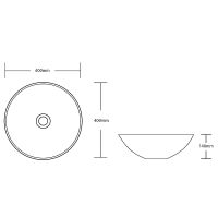 Раковина-чаша Ceruttispa CR3301GW 40 10442 Белая — фото 3, Раковины накладные