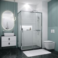 Душевой уголок Grossman Style 100х80 120.K33.05.1080.10.00 профиль Хром стекло прозрачное Душевой уголок Grossman Style 100х80 120.K33.05.1080.10.00 профиль Хром стекло прозрачное