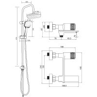 Душевая система Orange Push Хром арт-M01-914cr — фото 8, Душевые стойки