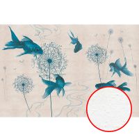 Фреска Ortograf Miracle 33851 Фактура бархат FX Флизелин (4,5*3) Бежевый/Синий, Рыбы — фото 1, Фрески