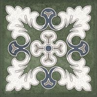 Керамическая плитка Керлайф Smalto Decor 1 Verde настенная 15х15 см — фото 1, Керамическая плитка