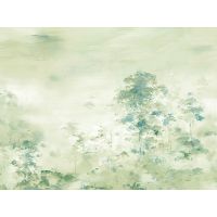 Панно Zambaiti Parati Satin Flowers IV Z66884 Винил на флизелине (3*5,1) Зеленый/Бирюзовый, Пейзаж/Деревья — фото 1, Обои для стен