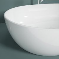 Раковина-чаша Esbano Coral-N 49 ESRNCORANW Белая глянцевая — фото 6, Раковины накладные