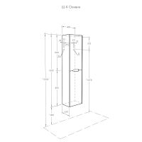 Шкаф пенал Aquaton Оливия 40 1A254603OL010 подвесной Белый матовый — фото 3, Пеналы для ванной комнаты