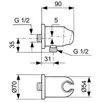 Комплект смесителей Ideal Standard Alpha Хром арт-BD003AA — фото 11, Готовые комплекты для ванной комнаты