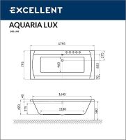 Товар: Акриловая ванна Excellent Aquaria Lux 180x80 WAEX.AQU18.ULTRA.BR с гидромассажем - фото 10 Акриловая ванна Excellent Aquaria Lux 180x80 WAEX.AQU18.ULTRA.BR с гидромассажем — фото 10, Ванны