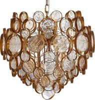 Подвесной светильник Crystal Lux Deseo SP6 D460 Gold Прозрачный Янтарный Золото — фото 2, Подвесные светильники