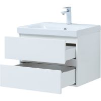 Тумба под раковину Aquanet Беркли 60 302349 подвесная Белый глянец — фото 7, Мебель для ванной