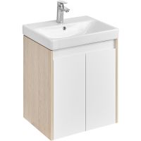 Товар: Тумба под раковину Aquaton Сканди Doors 55 1A278801SDB20 Белый глянец, Дуб верона - фото 4 Тумба под раковину Aquaton Сканди Doors 55 1A278801SDB20 Белый глянец, Дуб верона — фото 4, Мебель для ванной